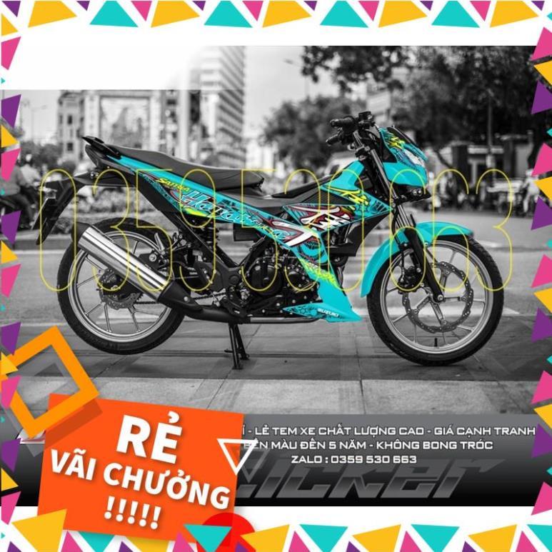 Tem rời Satria xanh ngọc - mẫu Hayabusa siêu hot 2021