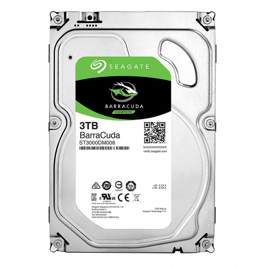 Ổ Cứng HDD Seagate BarraCuda 3TB/64MB/3.5 - ST3000DM008 - Hàng chính hãng