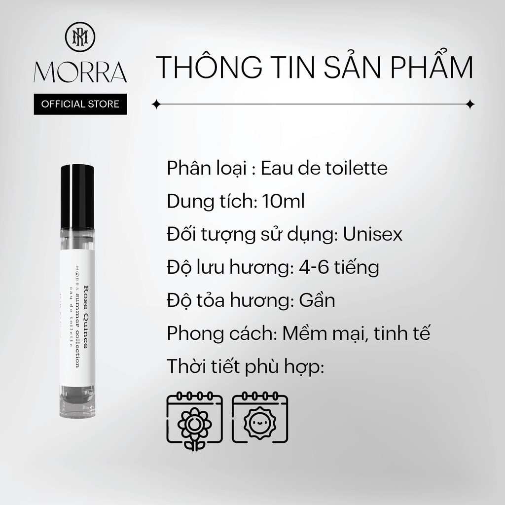 Nước Hoa Nữ Morra Rose Quince 10ml Nguyên Liệu Nhập Pháp Hương Thơm Ngọt Ngào Quyến Rũ