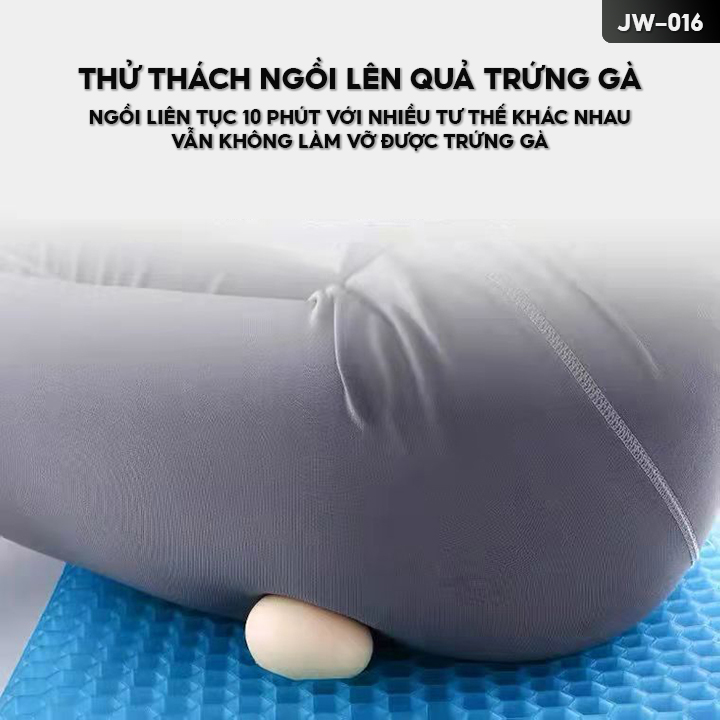 Đệm Gel Ngồi Lót Silicon Thoáng Khí Có Độ Đàn Hồi Siêu Việt Kết Cấu Tổ Ong Thoáng Khí Chịu Được Áp Lực Cao JW-016