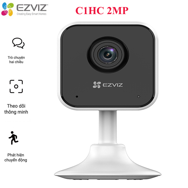 Camera WI-FI EZVIZ C1HC 1080p, Trong Nhà, Đàm Thoại 2 Chiều, Góc Rộng, Nén Video H.265, Phát Hiện Chuyển Động, Hồng Ngoại Ban Đêm 12m, 3 Chế Độ Báo Động, Thiết Kế Nhỏ Gọn Và Dễ Sử Dụng-Hàng Chính Hãng