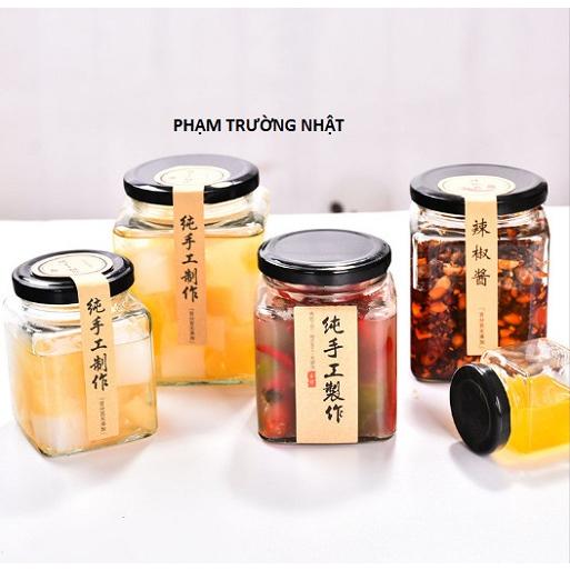 Hũ Vuông Thủy Tinh 750ml , 500ml , 380ml , 280ml , 200ml | Tuỳ chọn màu nắp