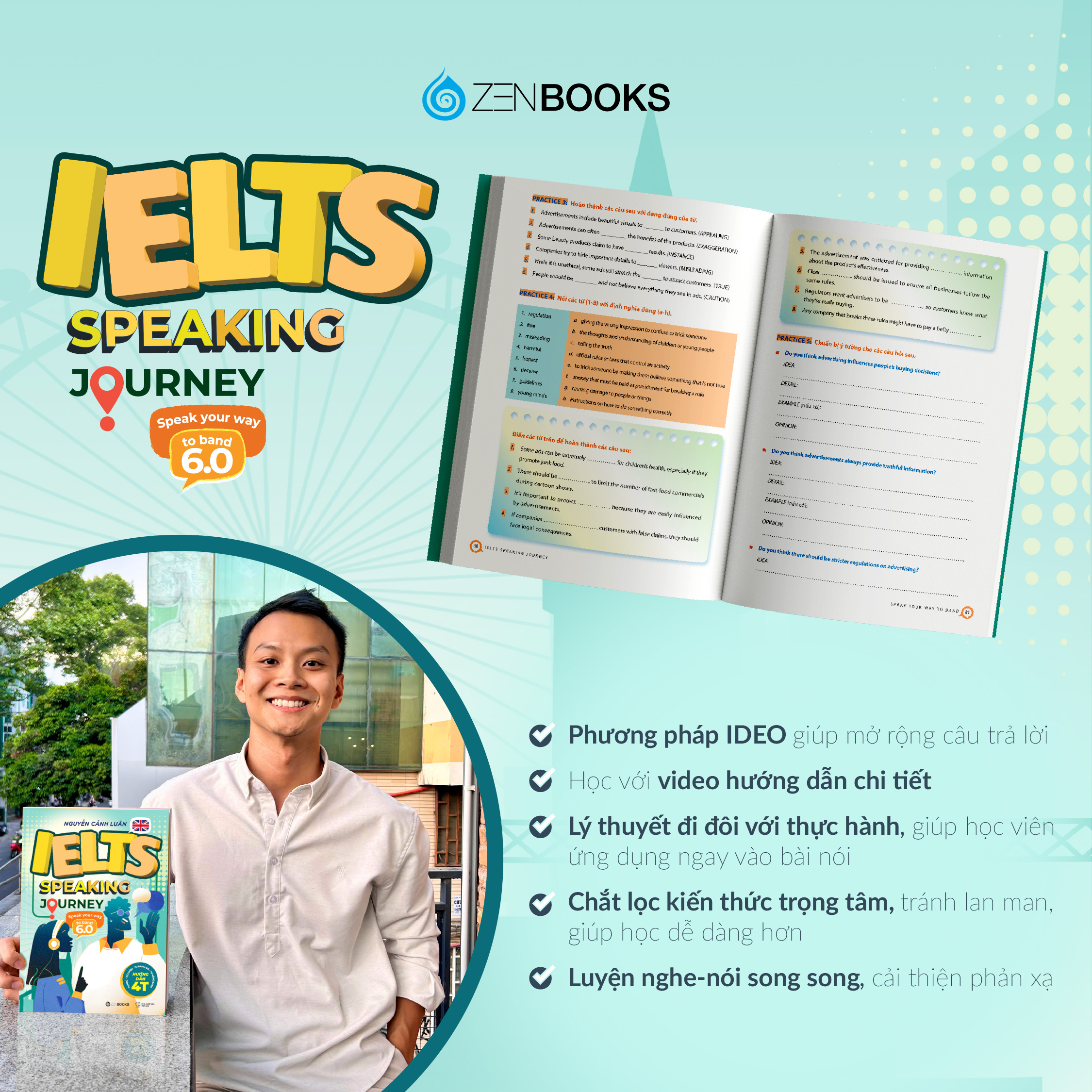 Sách - IELTS Speaking Journey: Lộ Trình Tự Học IELTS Speaking Từ Cơ Bản Đến Band 6.0