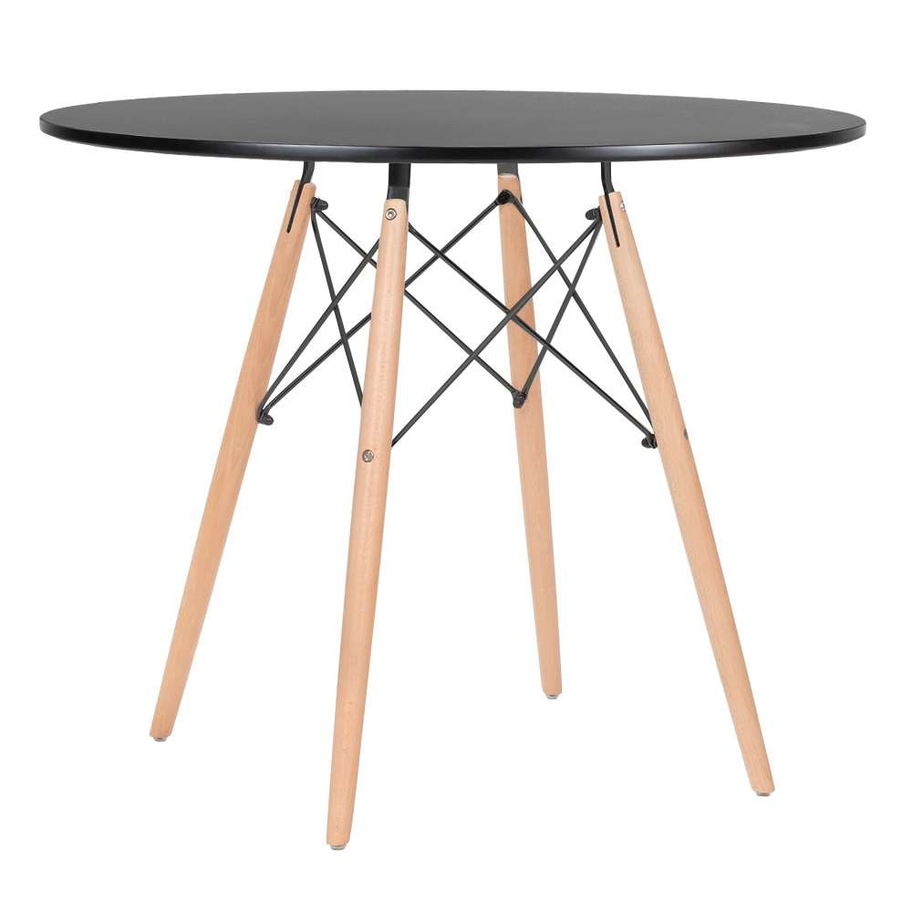 Bàn café hình tròn chân gỗ cách điệu ECOFURNIX BG215