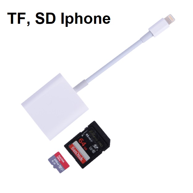 ĐẦU ĐỌC THẺ 2 IN 1 TF, SD CHO ĐIỆN THOẠI IPHONE, IPAD