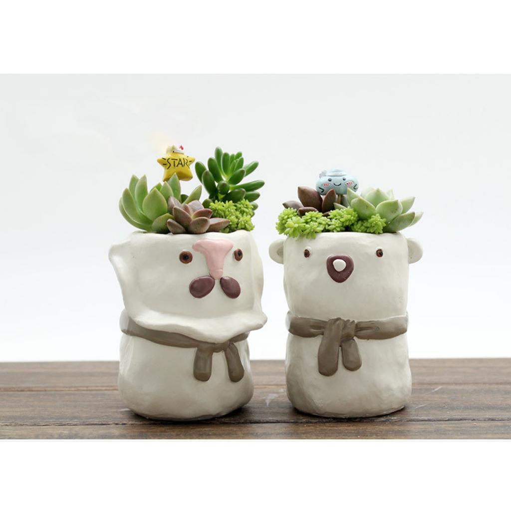 Flowerpot Creative Resin Flower Pot Planter Garden Succulent Plant Decor #10