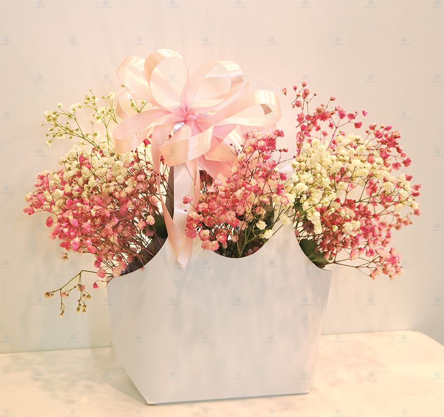 [KV] Gói 10 túi cắm hoa, túi giấy đựng hoa, gói hoa làm quà tặng hình oval