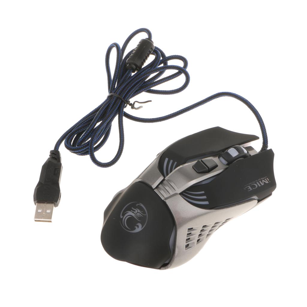 USB Wired Professional Gaming Mouse Mechanical Programming Game Mice Black