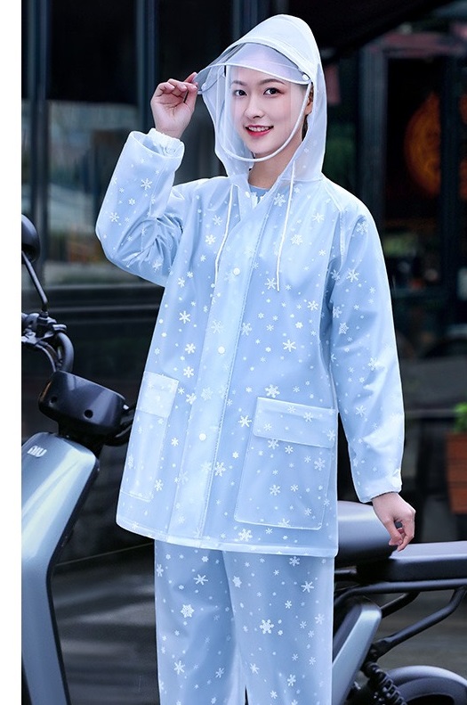 Áo Mưa, Quần Áo Mưa Bộ Nữ Dày Thân Dài Chống Bão Chống Nước người lớn, áo mưa bộ , raincoat coat