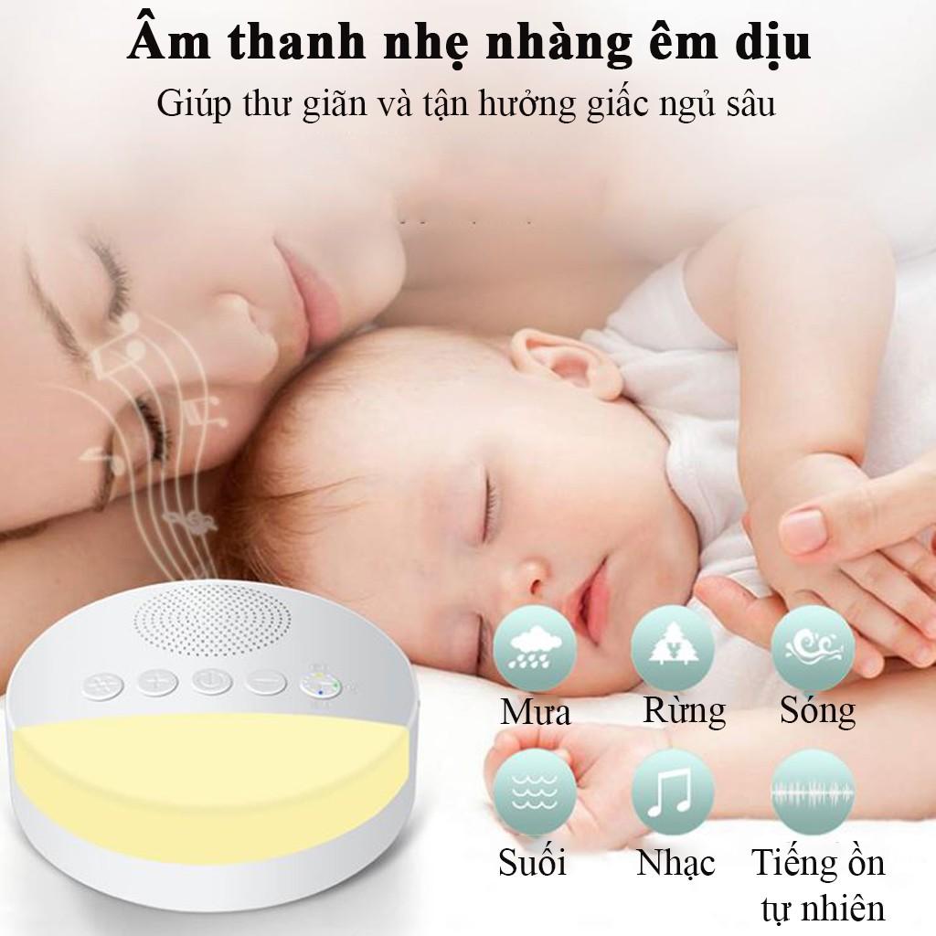 Máy Nghe Tiếng Ồn Trắng (máy white noise tạo tiếng ru giúp bé ngủ ngon, sâu giấc gồm 20 bài hát)