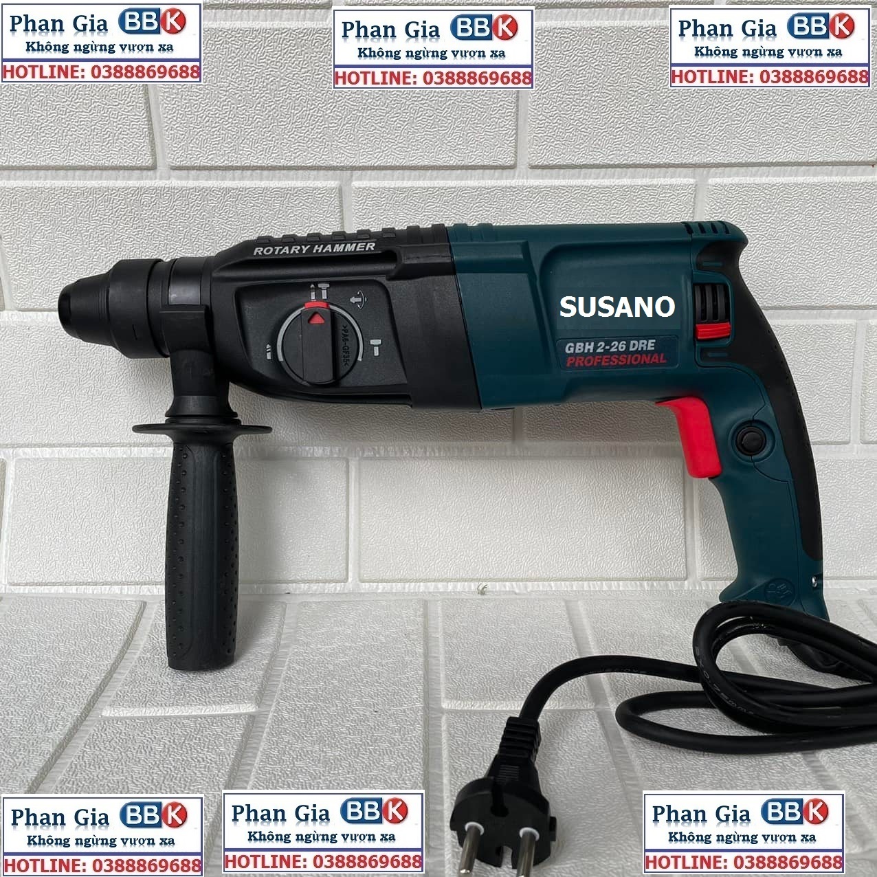 Máy Khoan Đục Bê Tông 1200W, 3 Chế Độ 2 - 26 Cam kết 100% Ruột Đồng Máy Khỏe Chạy Êm Bền