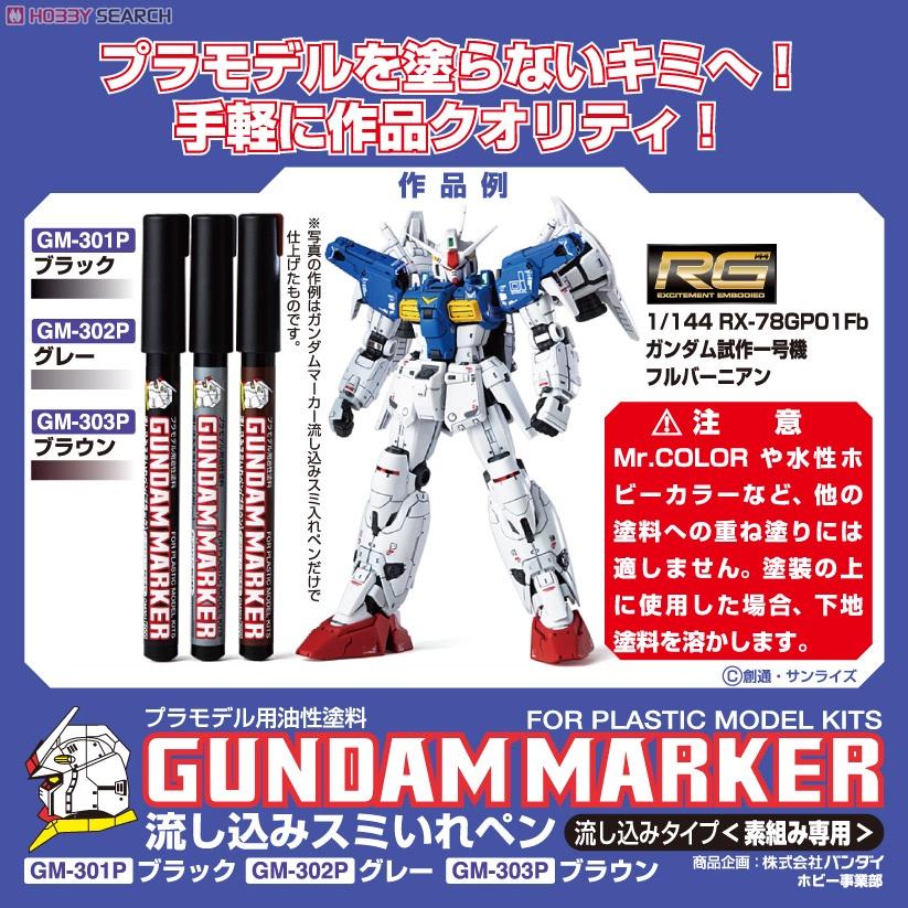 GUNDAM MARKER BLACK (POUR TYPE) GM301 Bút kẻ lằn chìm gundam dạng chảy đen