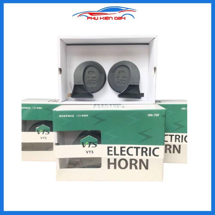 Bộ 2 còi sên Electric Horn VTS HN-70F điện áp 12V dùng cho ô tô xe máy