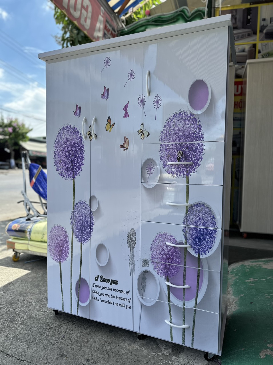 Tủ áo in 3D Tundo nhiều ngăn người lớn L1 1m05 x 1m6 x 51 cm