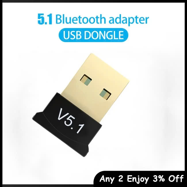 USB BLuetooth 5.0 USB Dongle - Dùng cho PC, Laptop - Kết nối với tai nghe, loa bluetooth, gamepad - Hàng Nhập Khẩu