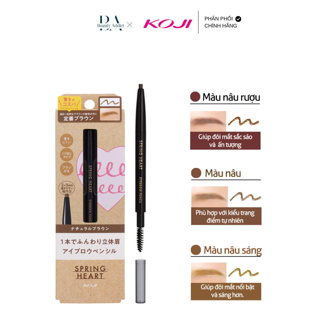 Bút chì kẻ chân mày Koji Spring Heart Eyebrow Pencil