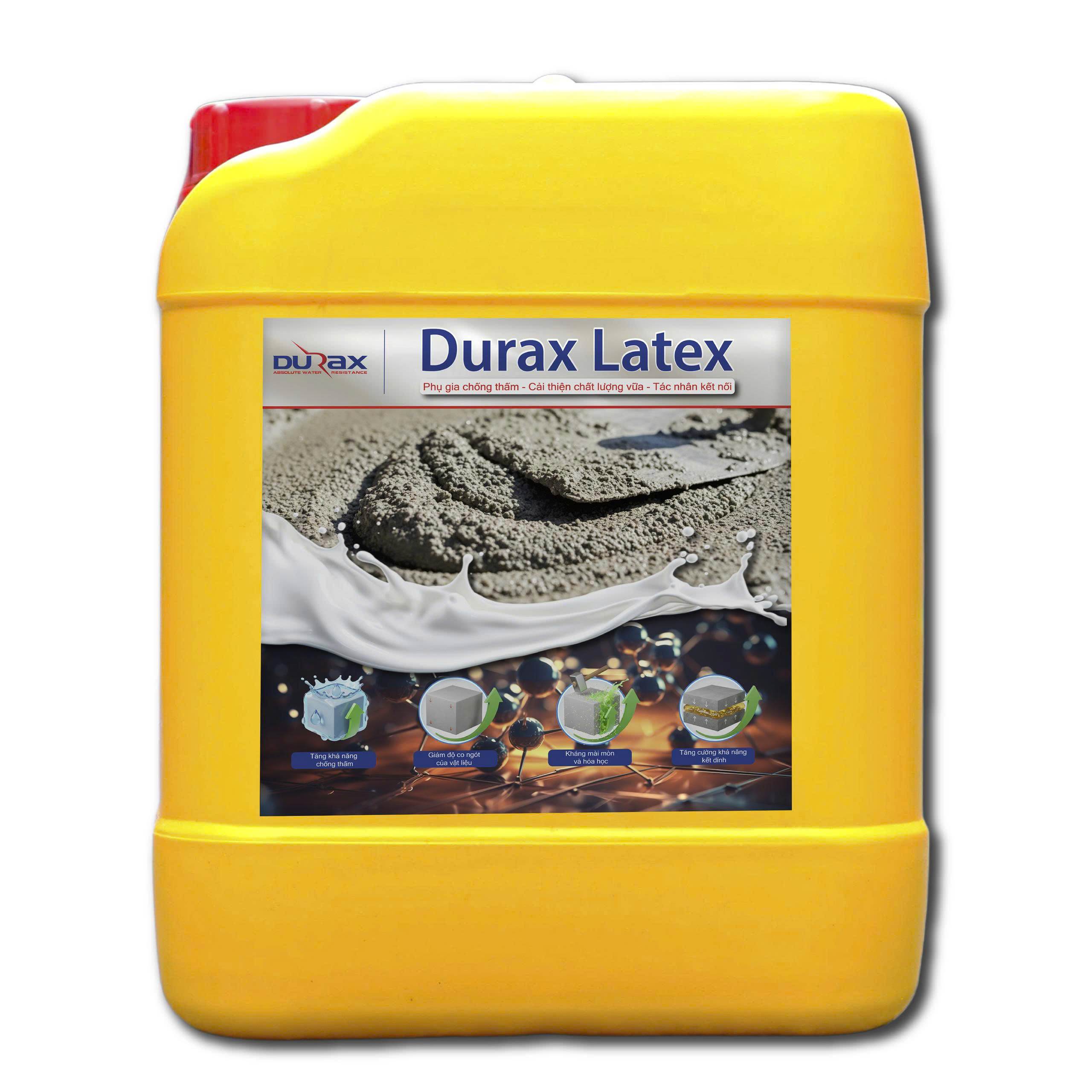 DURAX Latex - Phụ Gia Tăng Cường Chống Thấm, Kết Nối Xi Măng &amp; Vữa