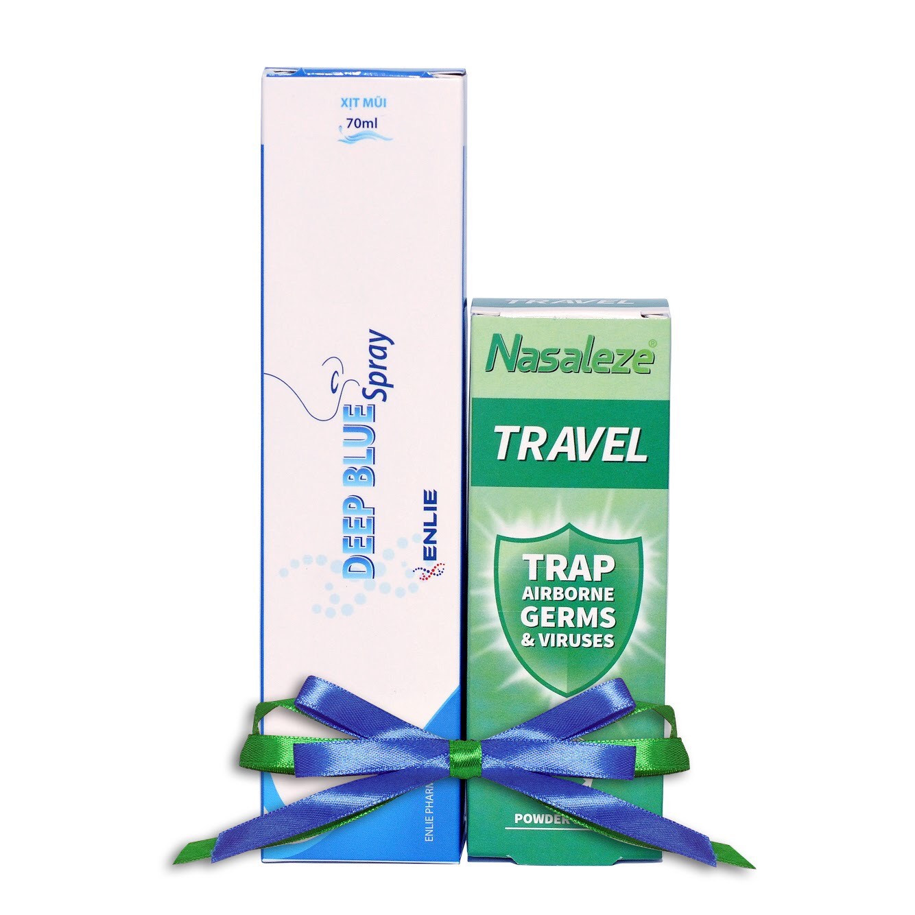 Combo Mùa Tựu Trường Bột xịt mũi NASALEZE TRAVEL và Xịt mũi DEEP BLUE