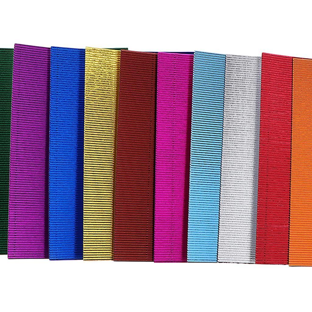 10x Multicolor Corrugated Paper Crafts Decorations Cardboard Color