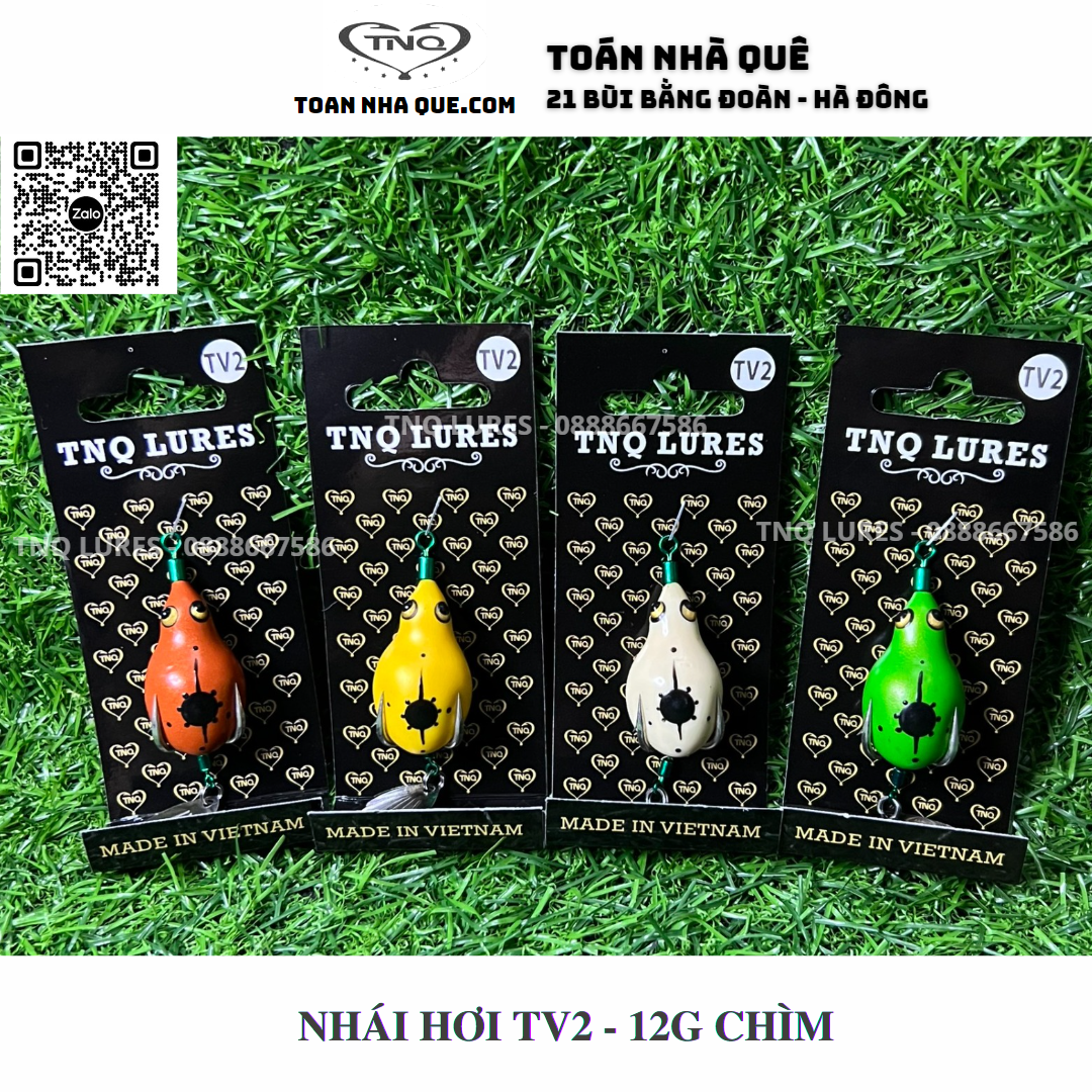 Mồi lure nhái hơi TNQ TV1 và TV2 - TOÁN NHÀ QUÊ / TNQ LURES