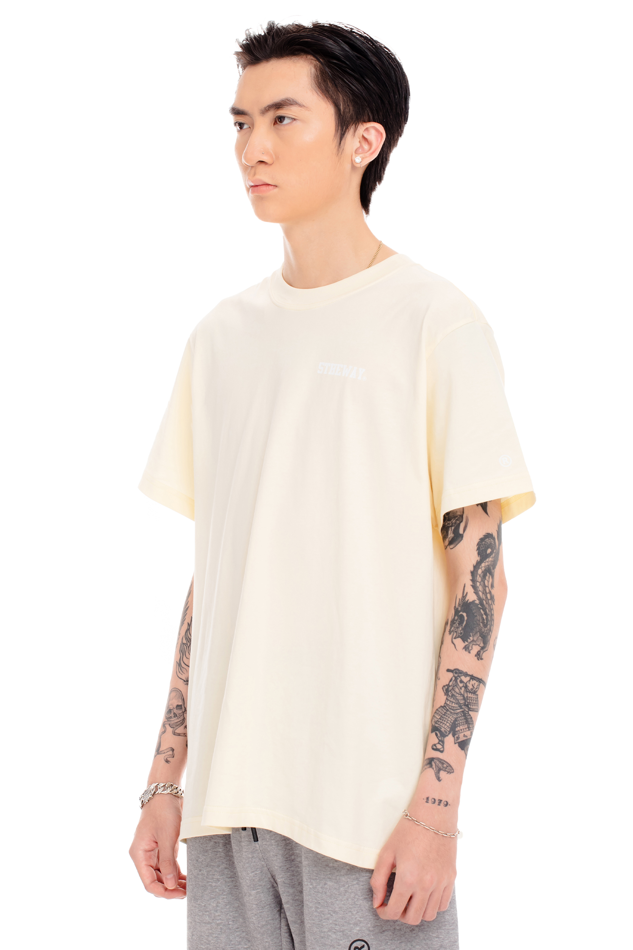 Áo Thun 5THEWAY Tay Ngắn Vàng aka 5THEWAY /zigzag/ SQUARE TEE in LEMON ICING