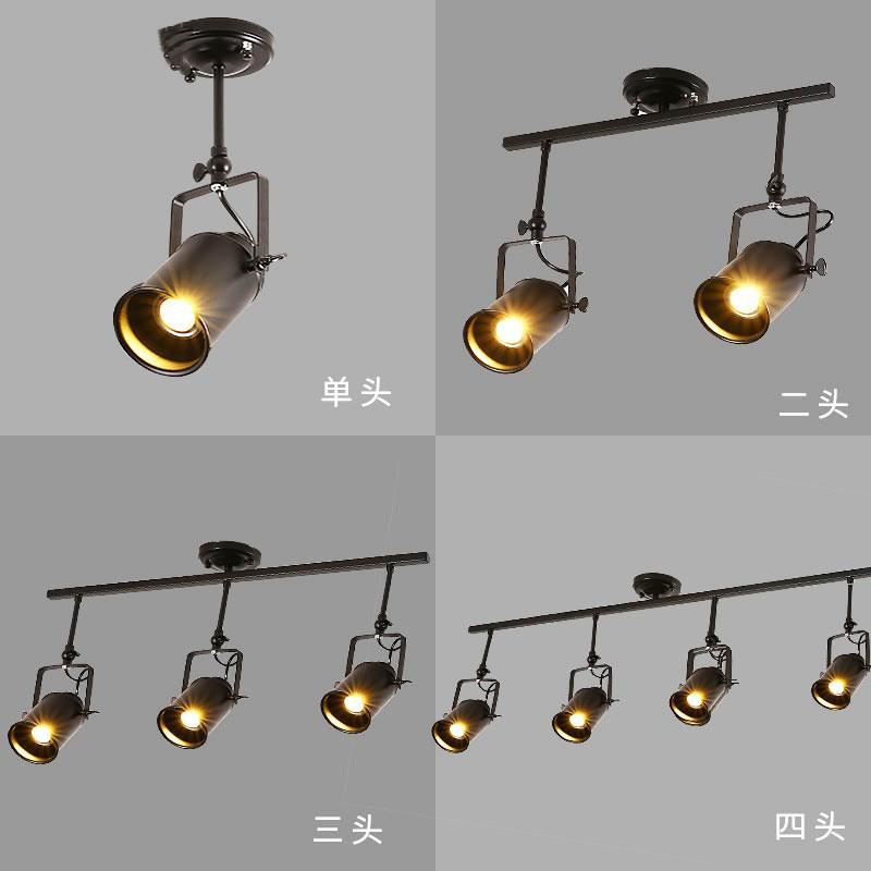 Phong cách mới nhất đơn giản retro Mỹ theo dõi đèn chùm công nghiệp sáng tạo phòng khách quầy bar cửa hàng quần áo cá tính ĐÈN LED thanh dài đèn sân khấu
