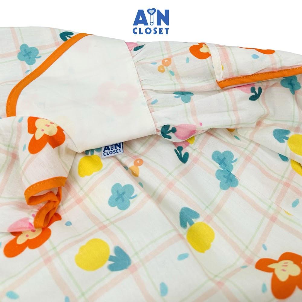 Đầm bé gái họa tiết Hoa Viền Cam cotton - AICDBGEKGSR1 - AIN Closet