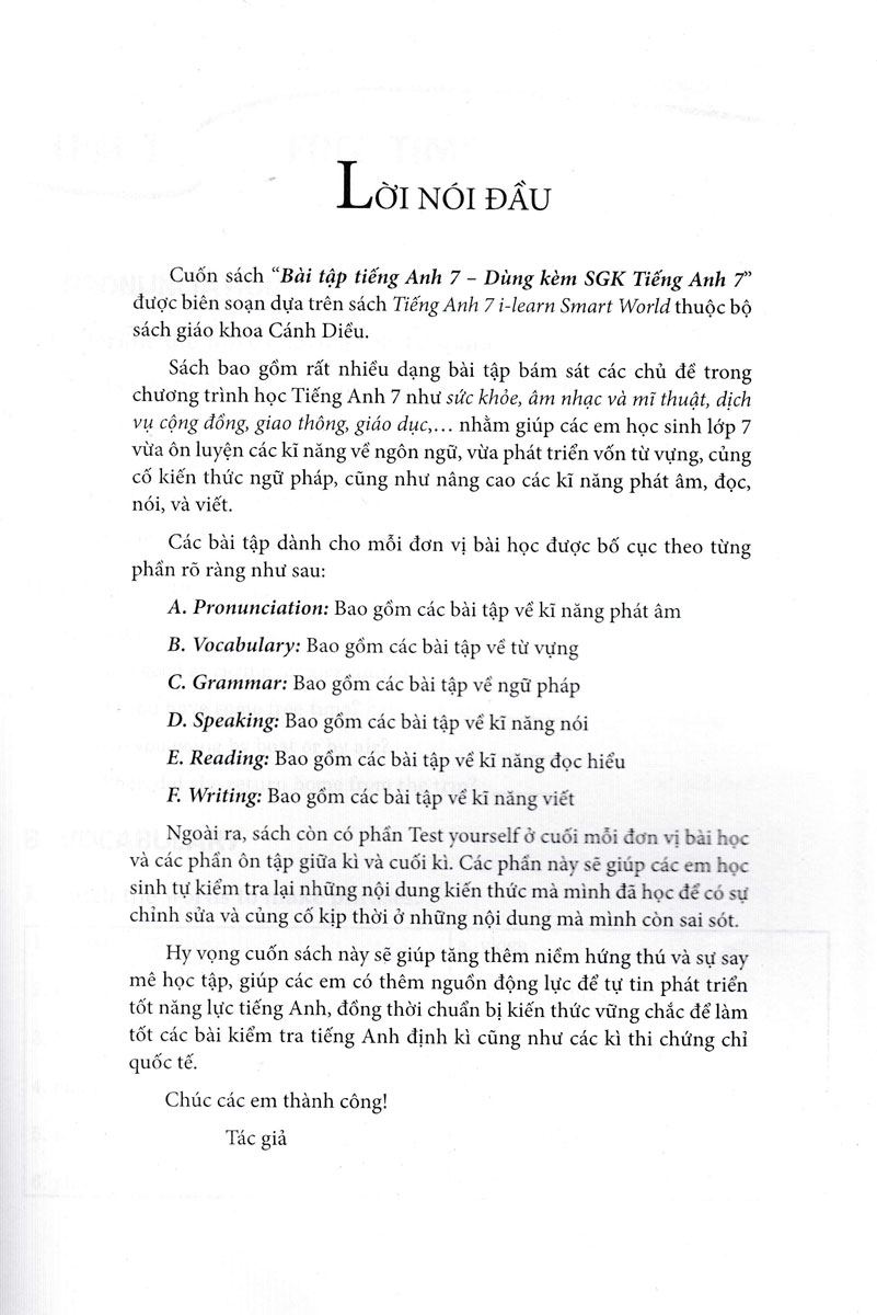Bài Tập Tiếng Anh 7 - Không Đáp Án _HA