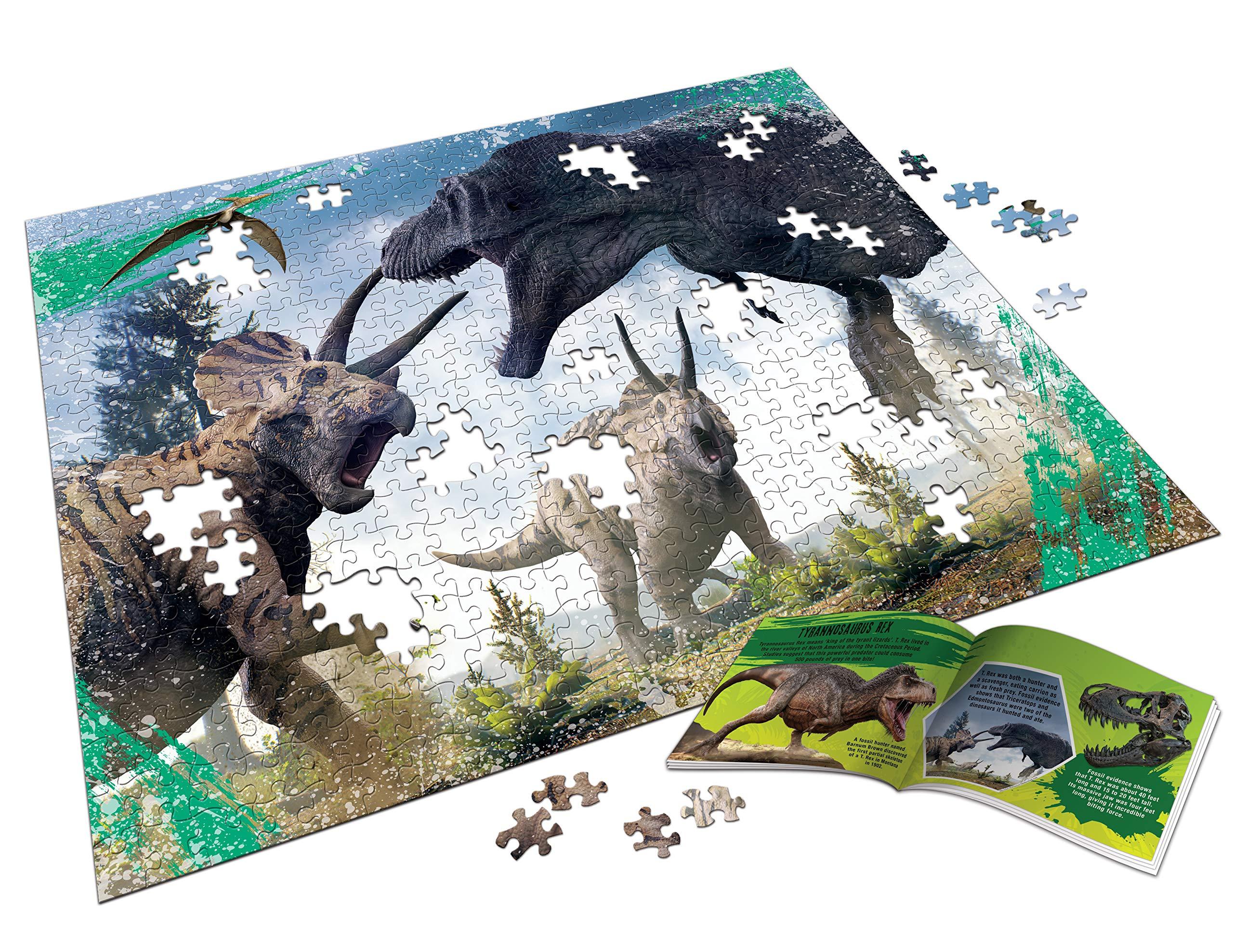 Dinosaur Attack- Jigsaw Puzzle And Fact Book (500 Pieces)