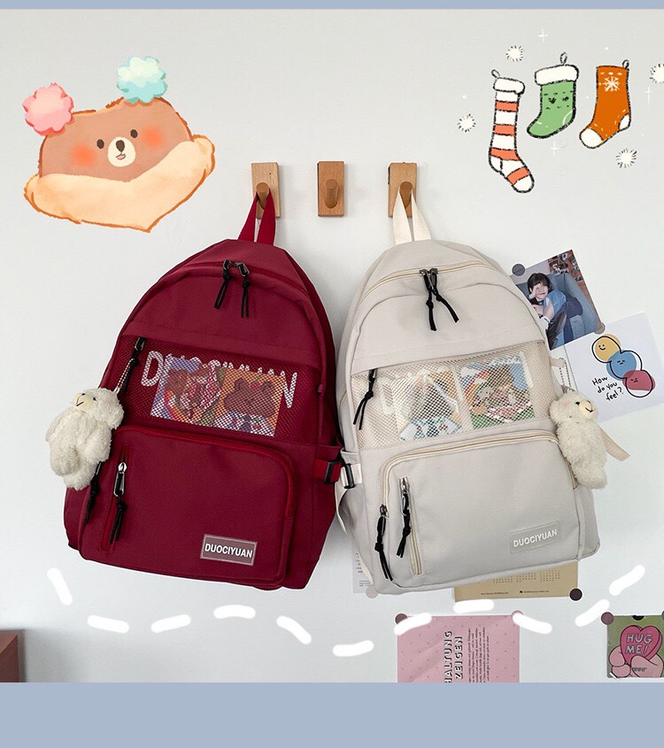 Balo gấu ulzzang chống Kute hàn quốc nước mẫu hót nhất 2021 có kèm gấu B086