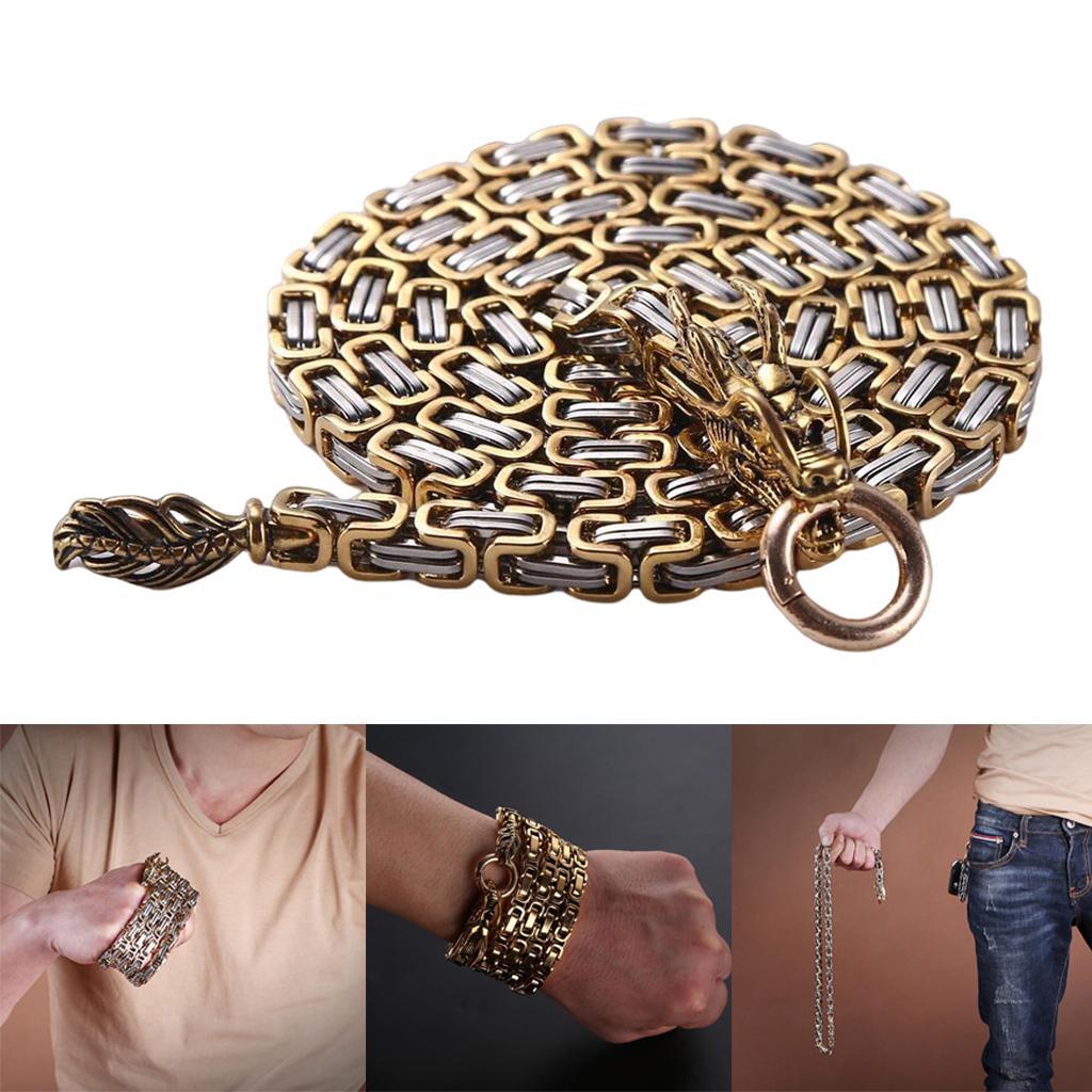 Outdoor Mens Biker Dragon Curb Chain Necklace Biker Link