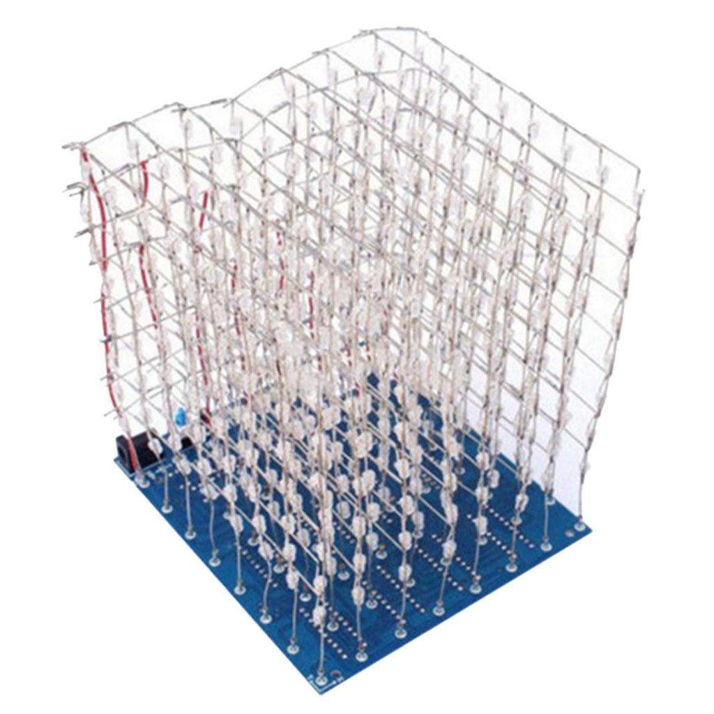 1 bộ 3D LightSquared DIY Bộ ĐÈN LED Cube 8x8x8 Màu Xanh Mạch Điện Tử DIY