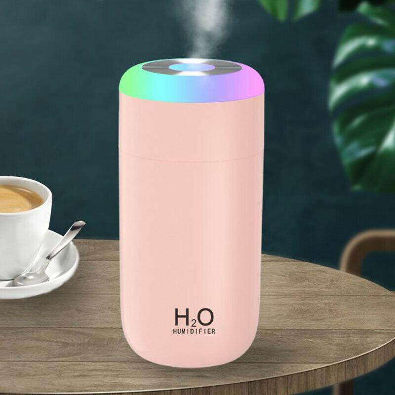 USB 350ML Đèn LED Mini Máy Phun Sương Tạo Độ Ẩm Không Khí Tinh Dầu Hương Thơm Khuếch Tán Cho Nhà Văn Phòng