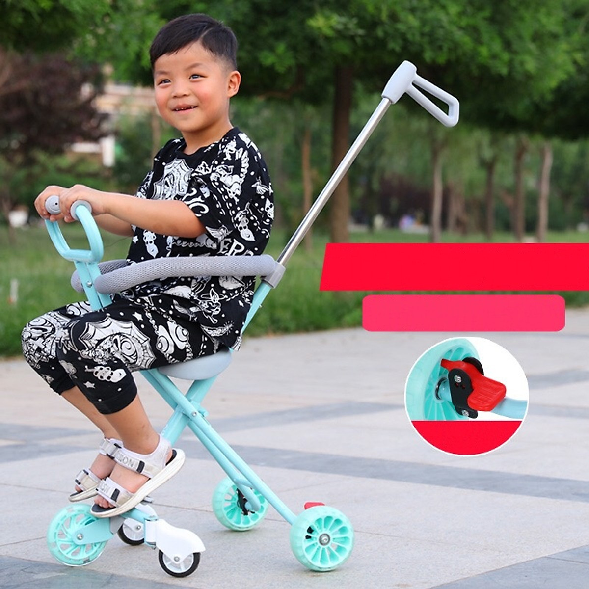 XE ĐẨY 5 BÁNH SW613 CHO BÉ