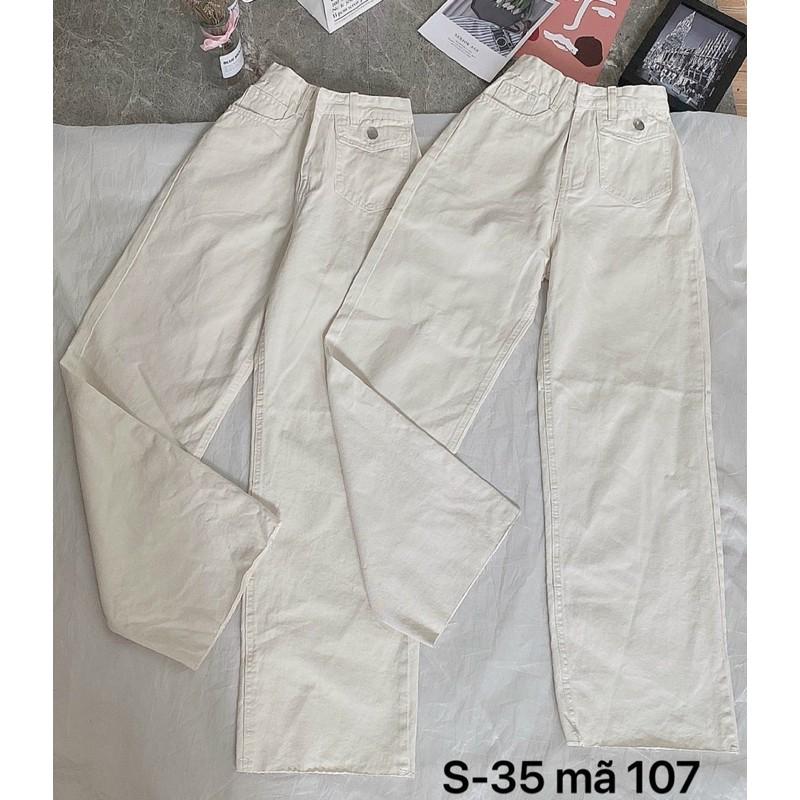 Quần baggy kaki nữ suông rộng kiểu túi nấp hàng vnxk size từ 40kg đến 80kg Ms107 thơi trang bigsize 2KJean