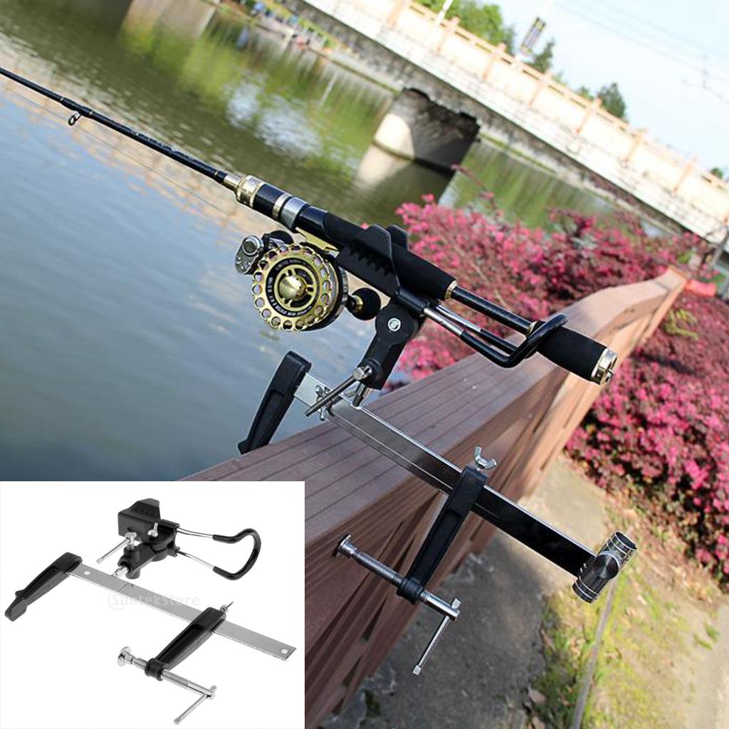 Adjustable Clamp on Fishing Rod Holder Rack Pole Bracket Fishing Tackle S