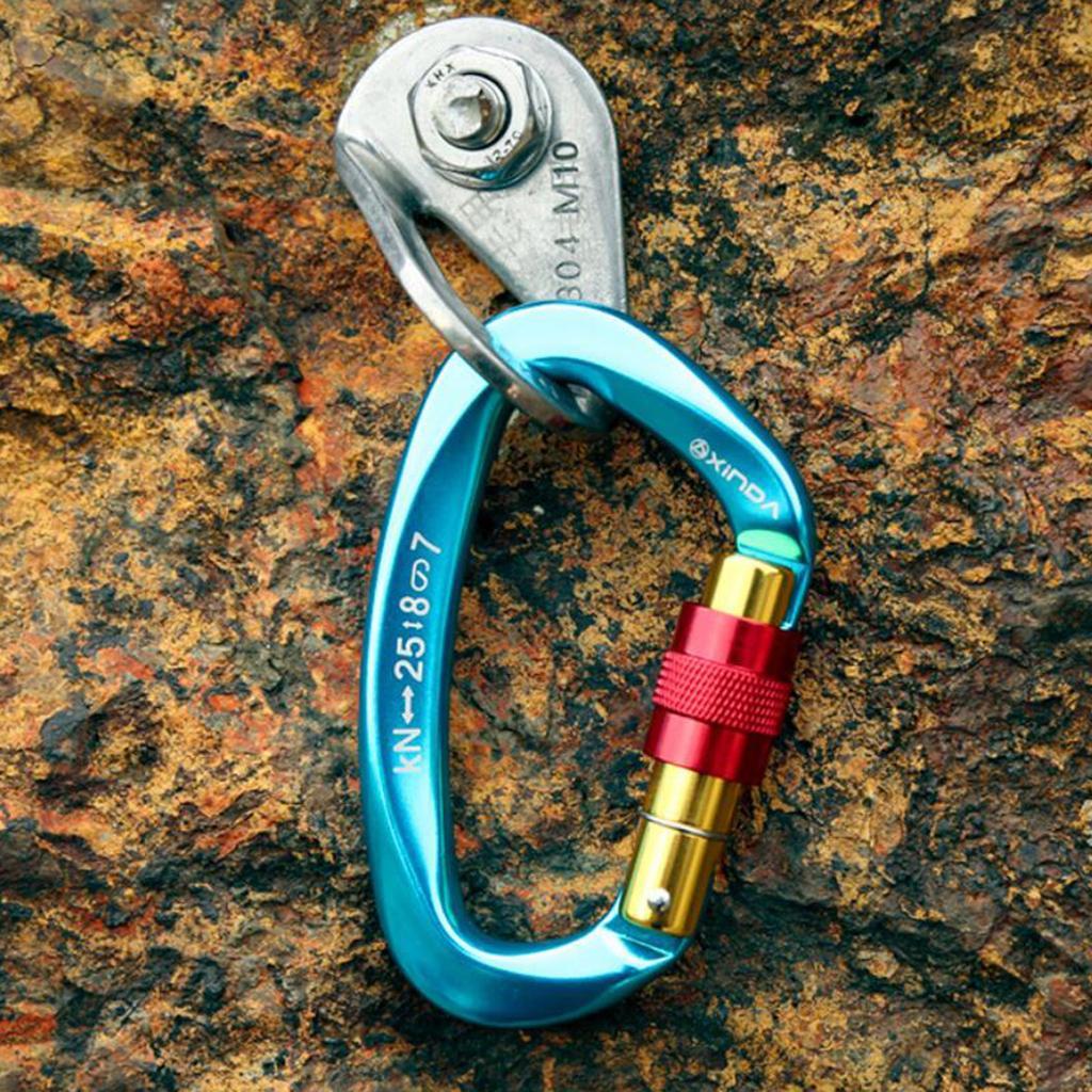 Mountaineering Climbing Equipment Carabiner Screw Lock 25KN