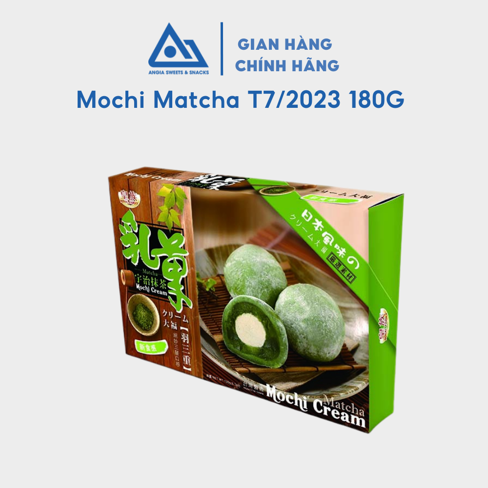 Bánh mochi Đài Loan Royal Family 180g ( Hộp 6 bánh) vị kem trà xanh An Gia Sweets Snacks