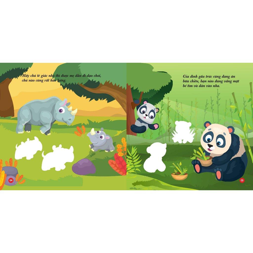 Sách - Bóc dán hình Động vật đáng yêu - Animal Stickers Tập 1 (VT) mk