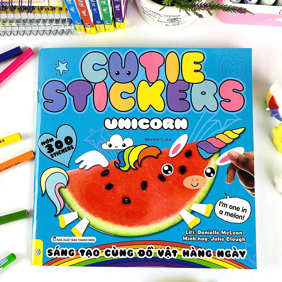 Combo 3 cuốn Cutie Stickers Sáng tạo cùng đồ vật hàng ngày