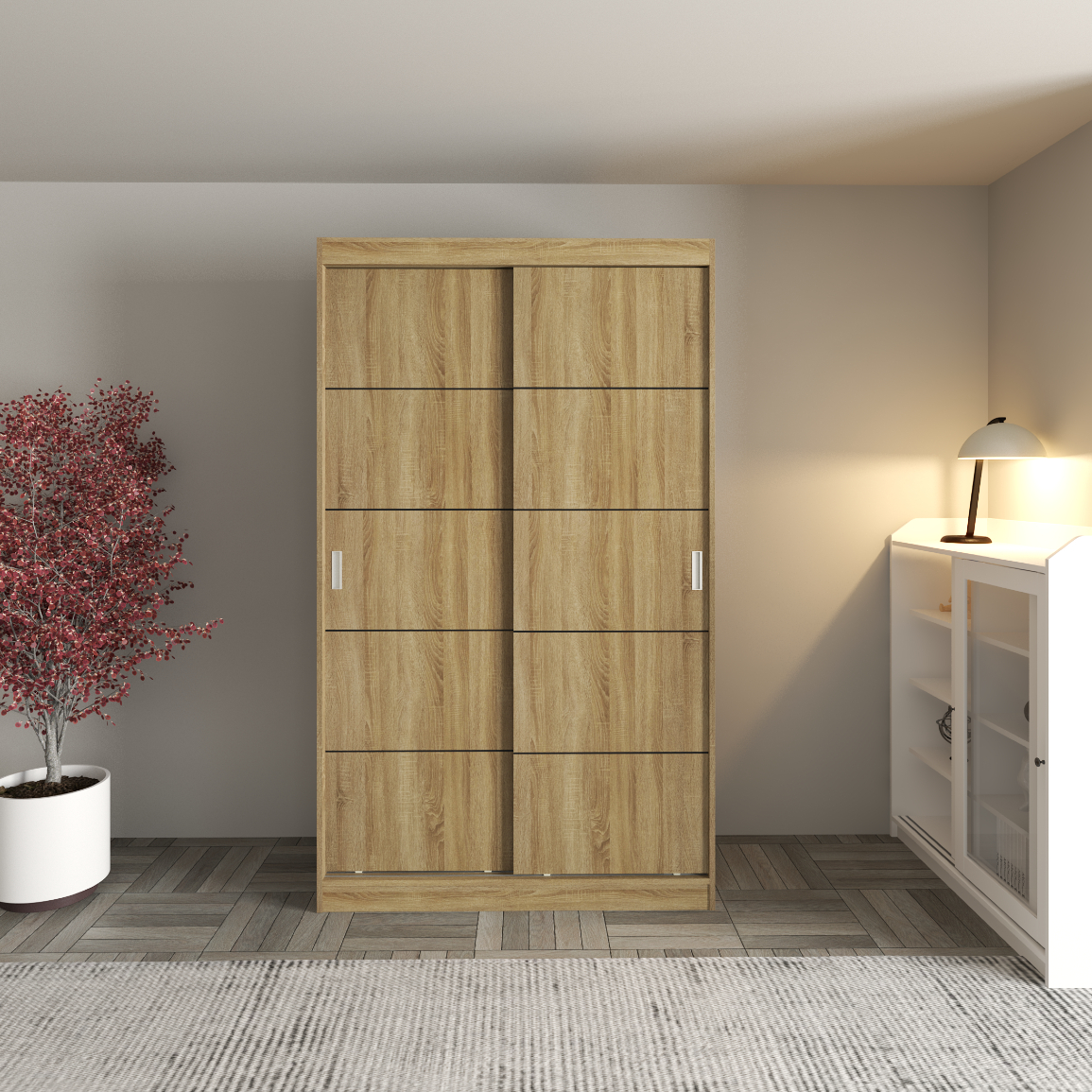 RUNI, Tủ treo quần áo - 1m2 x 2m, 120cm x 60cm x 203cm , TCL_005