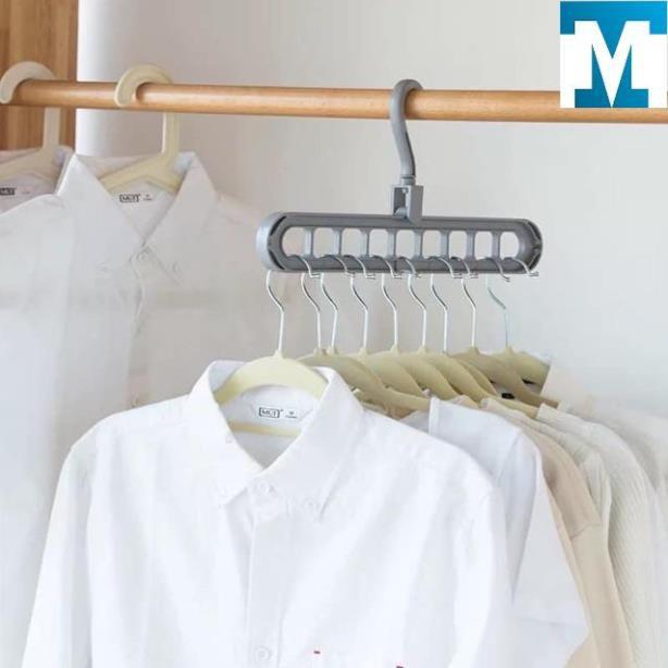 Móc treo quần áo thông minh 9 lỗ đa năng tiện lợi