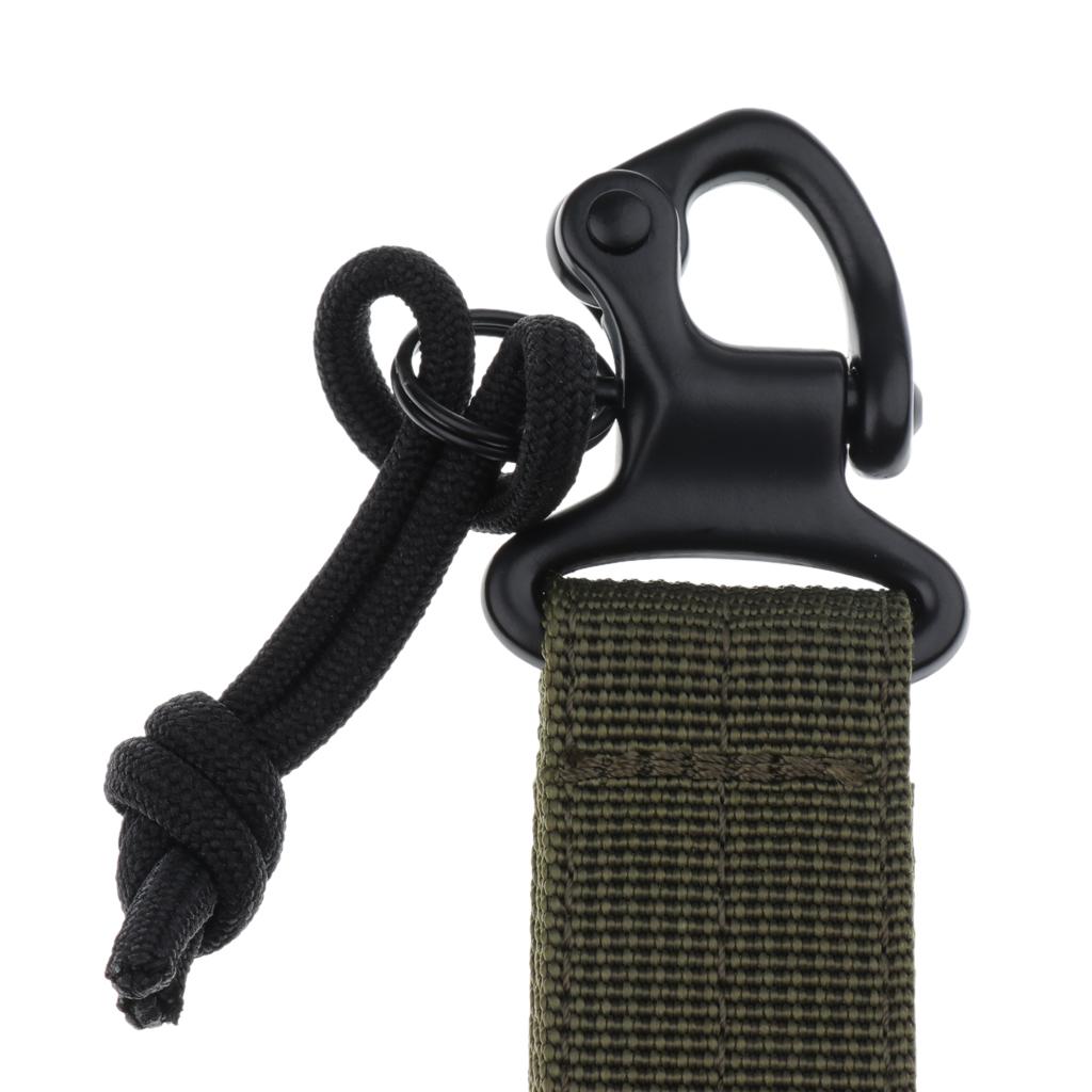 Nylon Multifunctional Molle Harness D Ring Belt Clip Carabiner Keychain Hook
