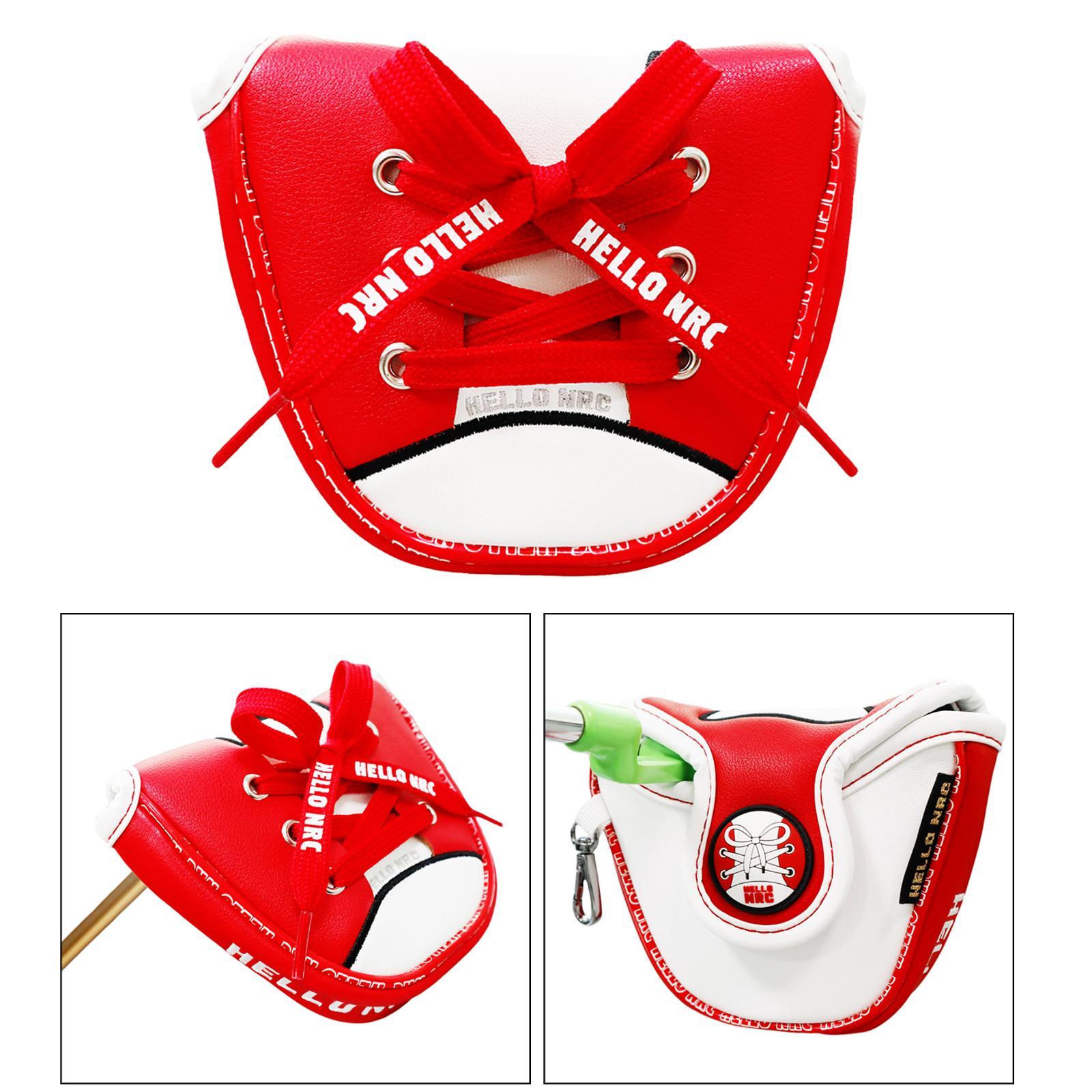 2 Pcs Golf Mallet Putter Head Cover Replacement covers for head PU Leather