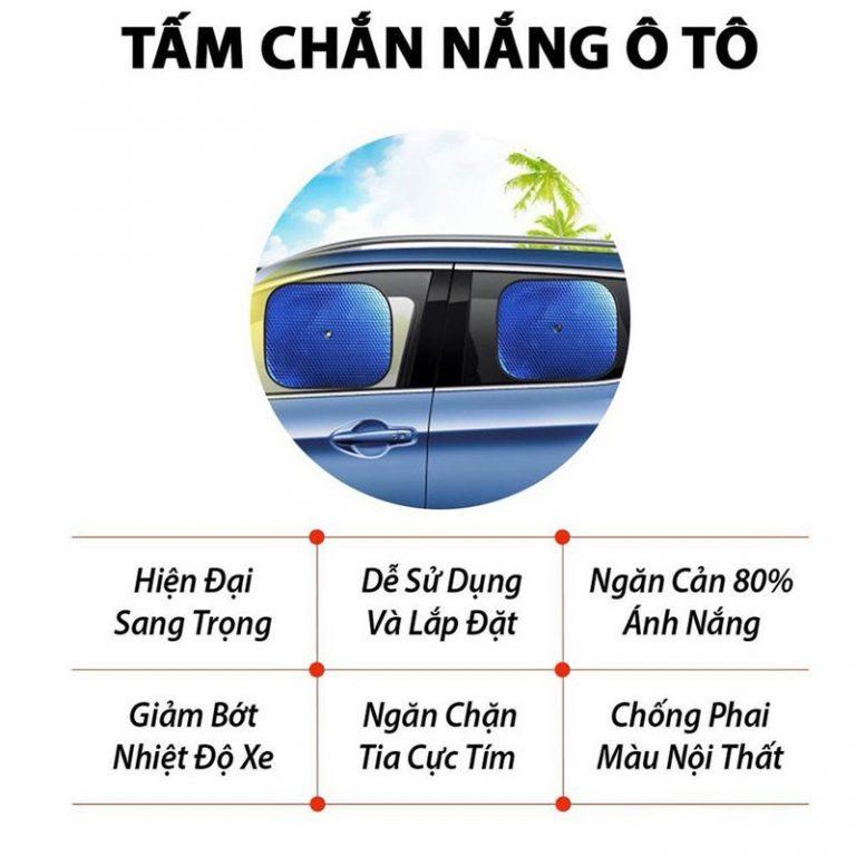 Tấm Che Nắng Ô Tô, Loại Cao Cấp Phủ Bạc Dầy Dăn,Cách Nhiệt Chống Nắng Tốt - Tấm Chắn Nắng Ô Tô