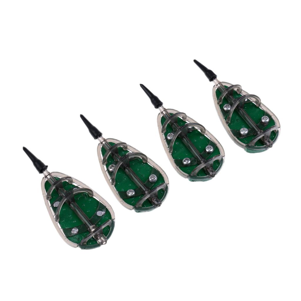 Fishing Inline Method Feeder Set 30g 40g 50g 60g Fishing Bait Cage & Mould