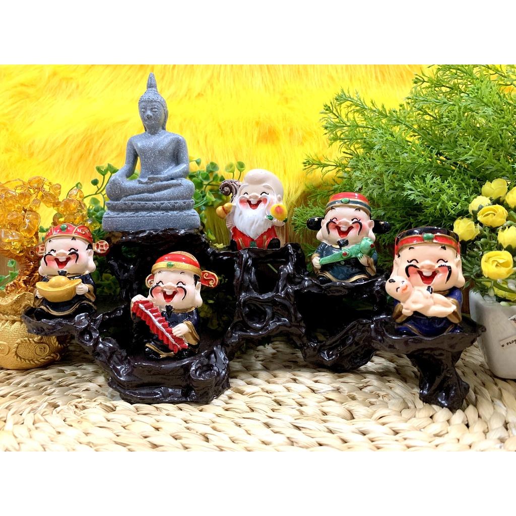 Tượng Phật Thích Ca cùng Ngũ Lộ Thần Tài Tọa Đế 6 chân