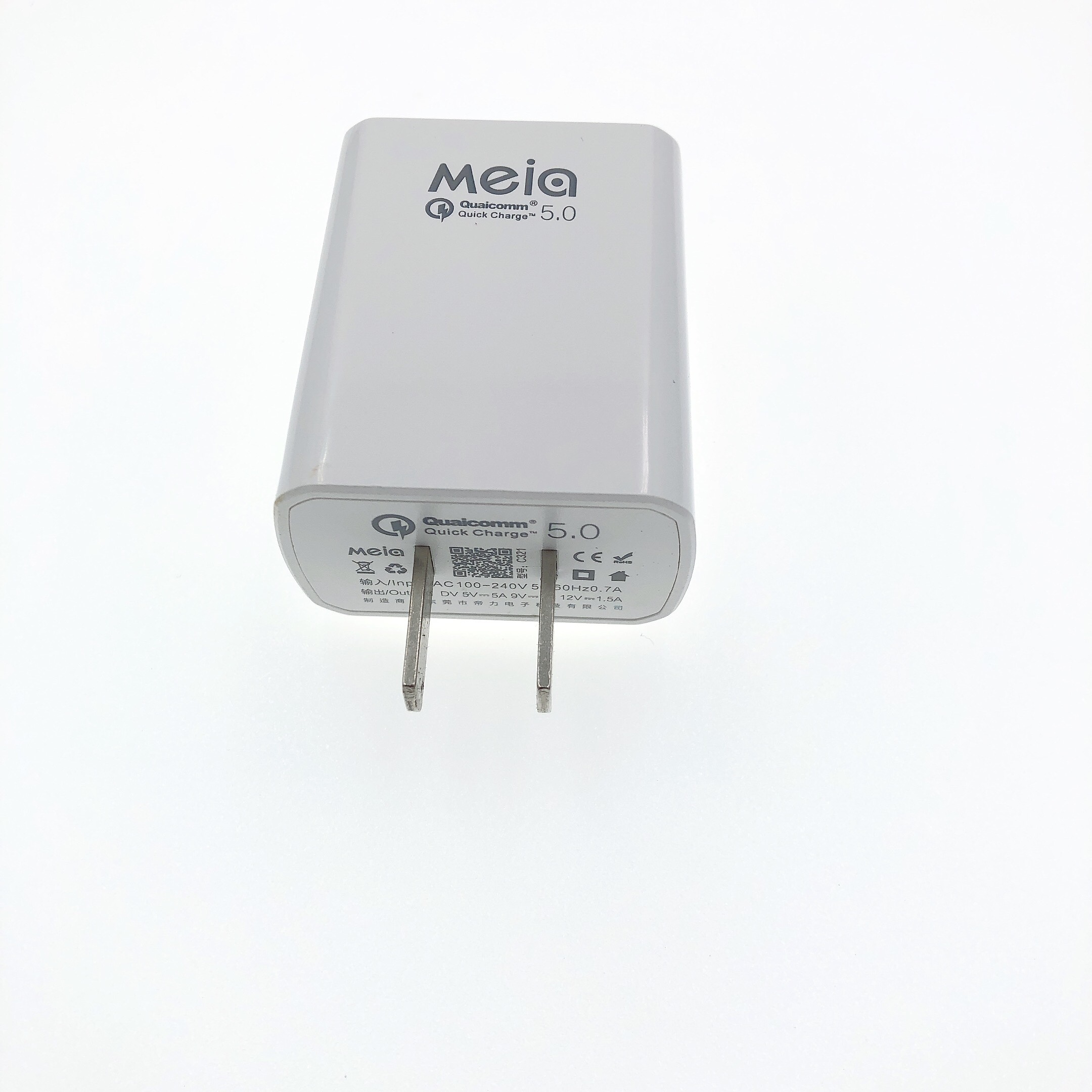 Củ sạc nhanh QC3.0 22W Meia C321 - 1 USB cho tất cả các dòng điện thoại - Hàng chính hãng