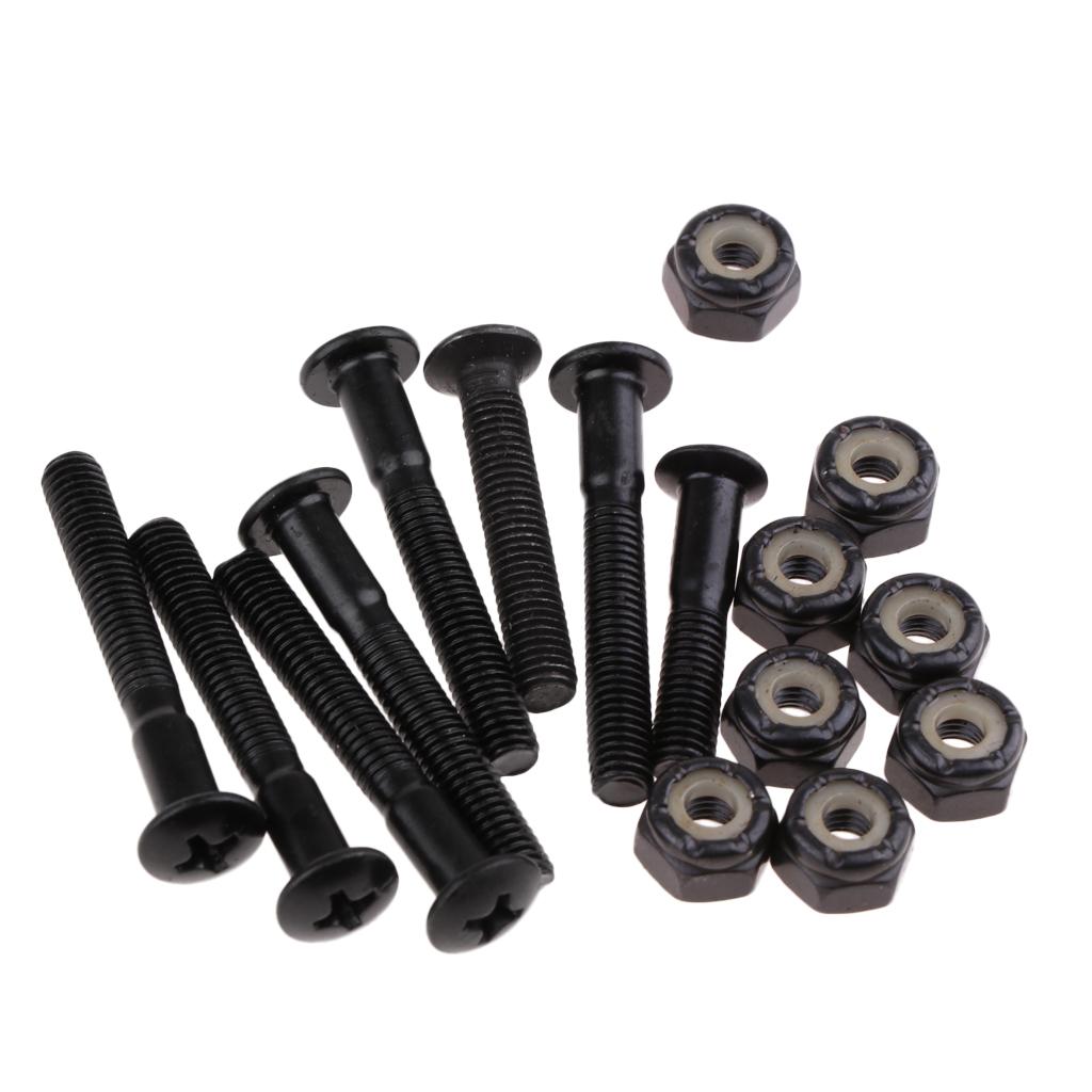 2x8 Pieces Skateboard Longboard Mounting Bolts Screws Nuts Hardware Set 35mm