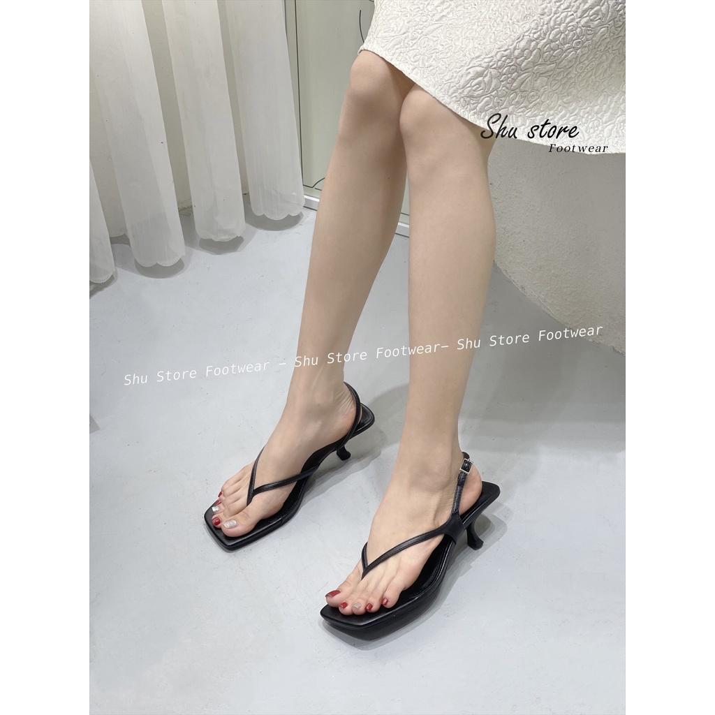 Sandal cao gót kẹp ngón quai mãnh thời trang mới dành cho nữ Shu Store